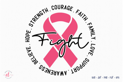 Breast Cancer Awareness SVG Cut File