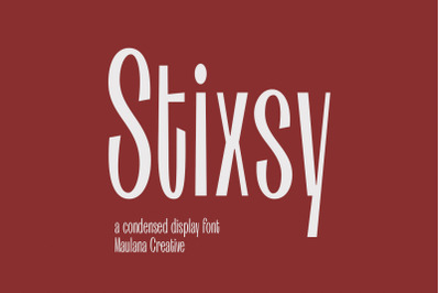 Stixsy Condensed Display Fonts