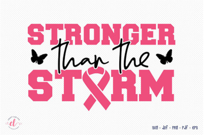 Stronger Than Storm | Breast Cancer SVG