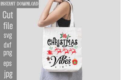 Christmas Vibes SVG cut file,funny Christmas png, retro Santa png, mam