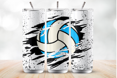 Distressed Volleyball 20 Oz Tumbler Wrap Sublimation Design