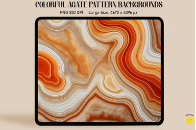 Beige And Orange Agate Patterns