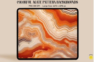 Beige And Orange Agate Patterns