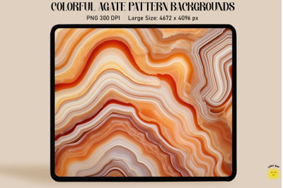 Beige And Orange Agate Patterns