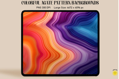 Rainbown Color Agate Pattern Backgrounds