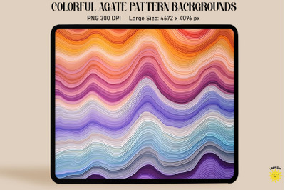 Rainbown Color Agate Pattern Backgrounds