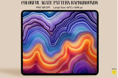 Rainbown Color Agate Pattern Backgrounds