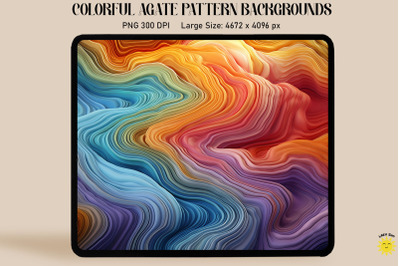 Rainbow Agate Waves Backgrounds