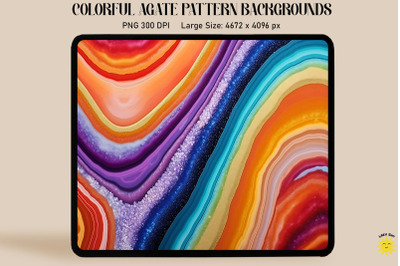 Rainbow Glitter Agate Backgrounds