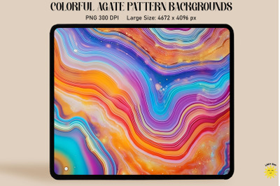 Rainbow Glitter Agate Backgrounds