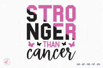 Stronger Than Cancer | Breast Cancer SVG