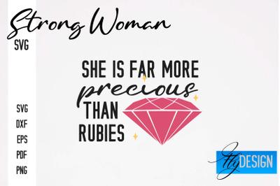 Strong Woman SVG | Motivation Quotes SVG