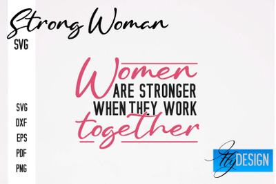 Strong Woman SVG | Motivation Quotes SVG