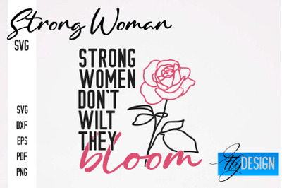 Strong Woman SVG | Motivation Quotes SVG