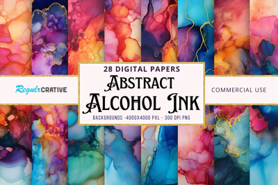 Alcohol Ink backgrounds bundle