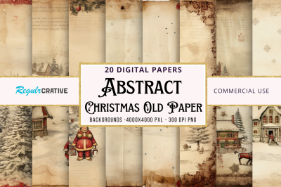 Christmas Old Paper backgrounds bundle