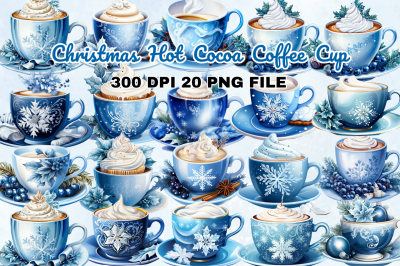 Christmas Hot Cocoa Coffee Cup Clipart