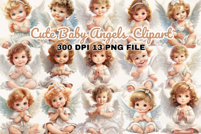 Cute Baby Angels Sublimation Bundle