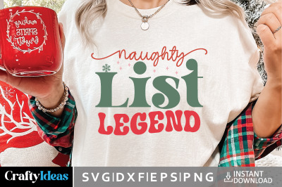 Naughty List Legend SVG