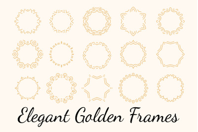 Elegant Golden Frames PNG EPS