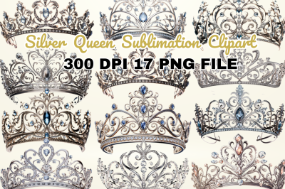 Silver Queen Sublimation Clipart