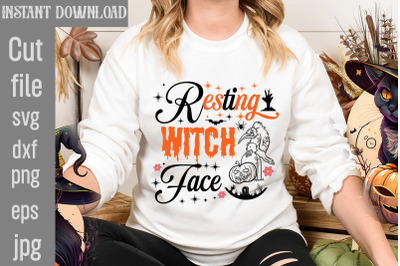 Resting Witch Face SVG cut file,halloween svgs, svg halloween designs,