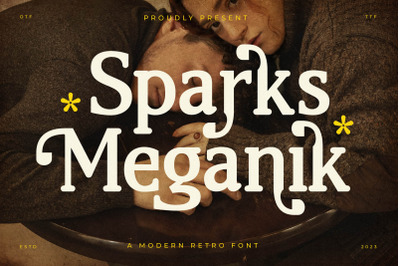 Sparks Meganik Typeface