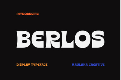 Berlos Experimental Display Font