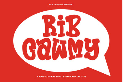 Rib Cawmy Playful Display Font