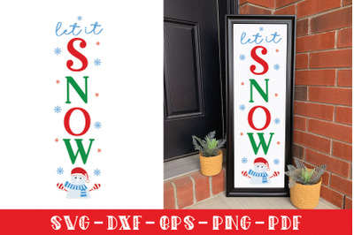 Let It Snow | Christmas Porch Sign SVG