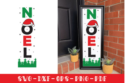 Noel SVG - Christmas Vertical Sign SVG