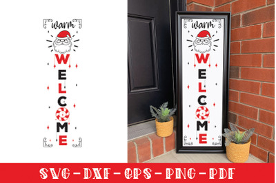 Warm Welcome SVG, Christmas Porch Sign SVG