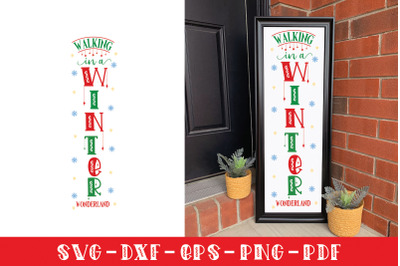 Christmas Porch Sign SVG Design