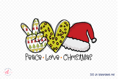 Peace Love Christmas PNG Sublimation