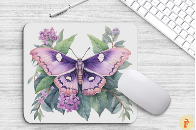 Watercolor Mystical Moth Mouse Pad