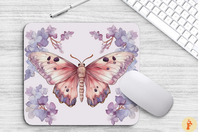 Watercolor Mystical Moth Mouse Pad