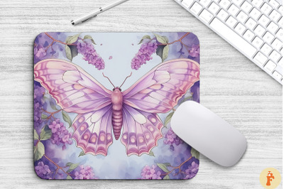 Watercolor Mystical Moth Mouse Pad