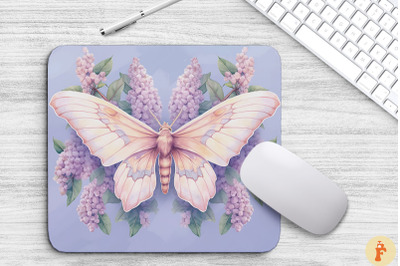 Watercolor Mystical Moth Mouse Pad