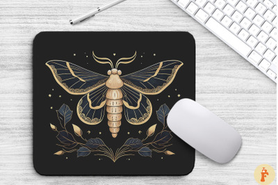 Vintage Night Moths Mouse Pad Design