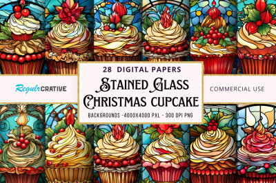 Stained Glass Christmas cupcake bundle