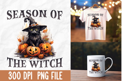 Season Of The Witch Black Cat Halloween