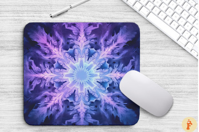 Beautiful Offbeat Snowflake Mouse Pad