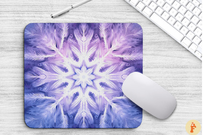 Beautiful Offbeat Snowflake Mouse Pad