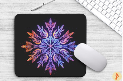 Beautiful Offbeat Snowflake Mouse Pad