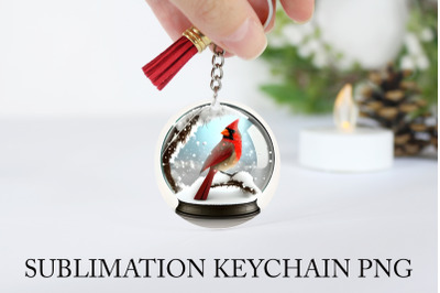 Snow Globe Keychain PNG. Keychain Sublimation