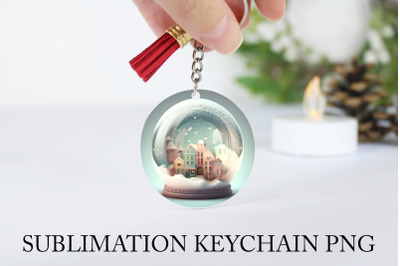 Christmas Snow Globe Keychain. Keychain Christmas Tree,