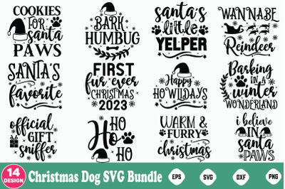 Christmas Dog Svg Bundle