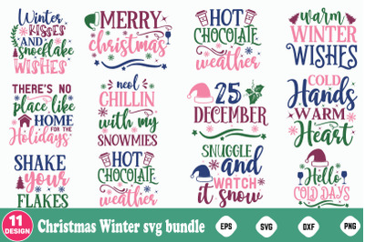 Christmas Winter Svg Bundle