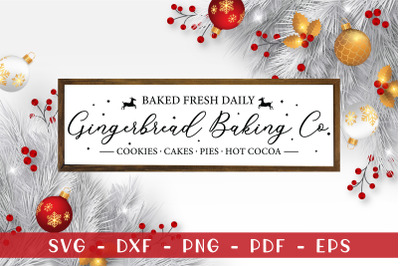Farmhouse Christmas SVG - Gingerbread Baking Co SVG