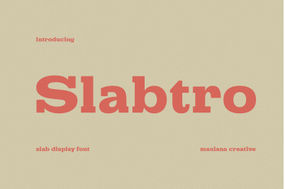 Slabtro Slab Display Font